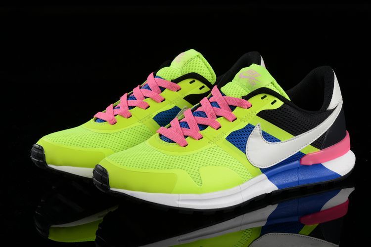 Nike Air Pegasus 8330 3M Running Shoes Fluorescent Green White Red Blue Black - Click Image to Close